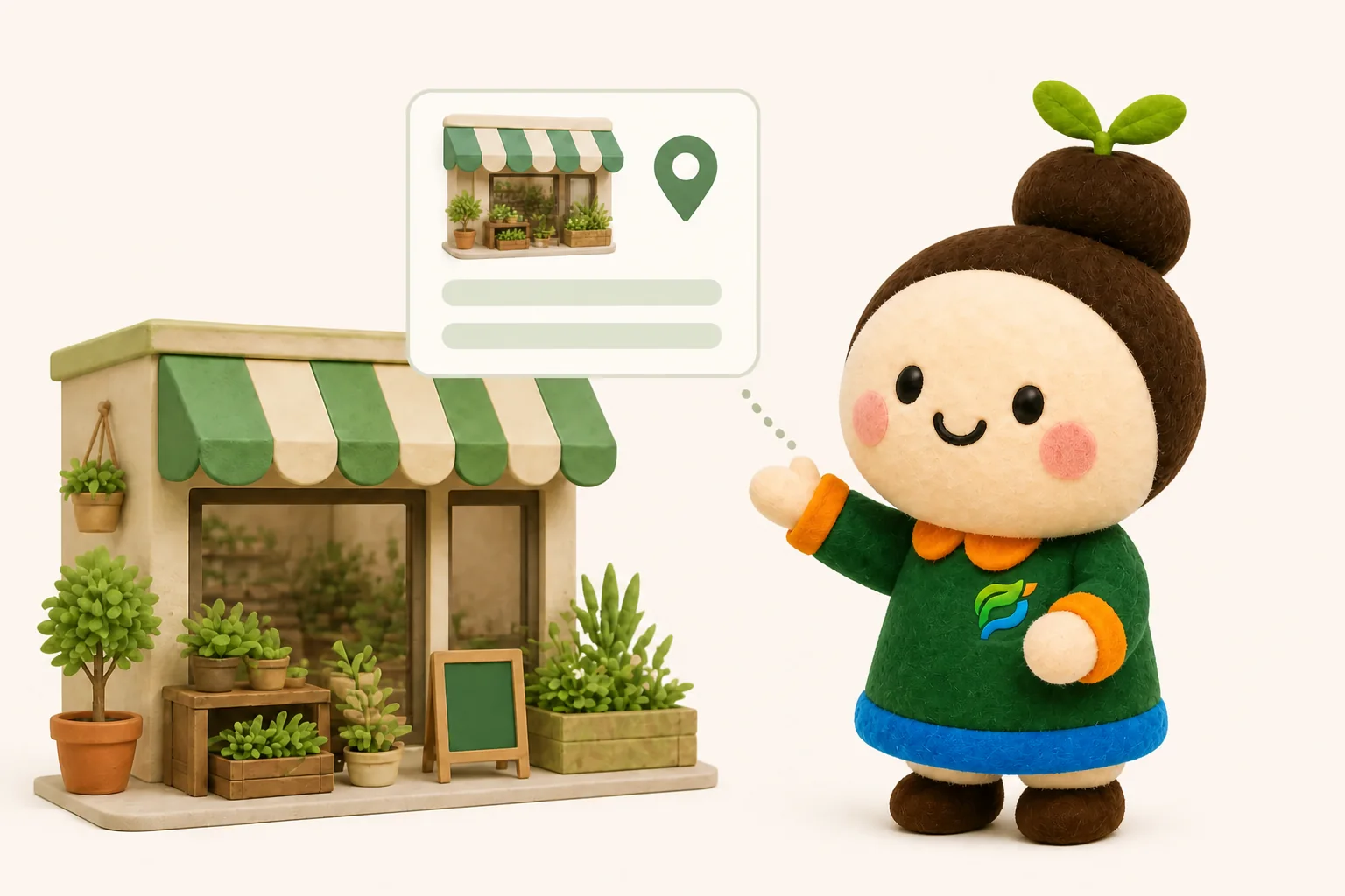 ぷらぷろんが、店舗会員になると店舗情報を登録してアピールできる様子を案内しているイメージ